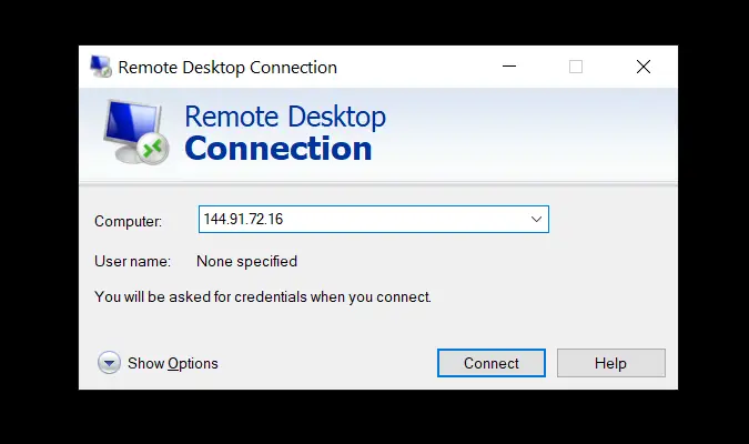 Connecting to Windows VPS via RDP